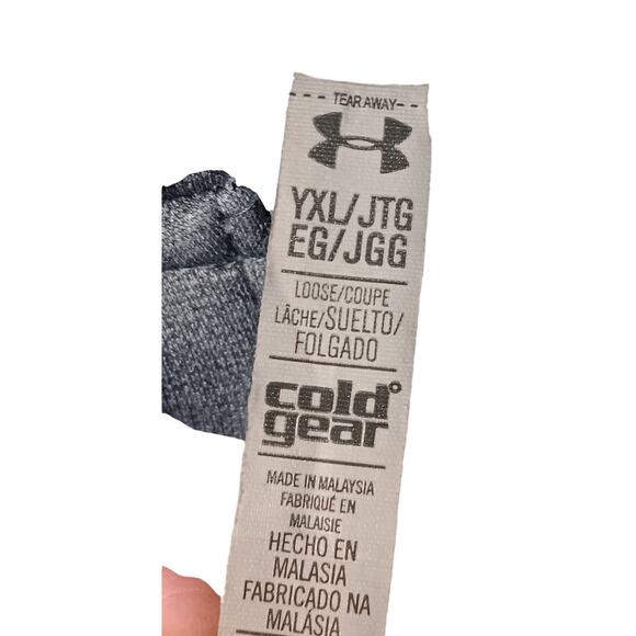 Underarmour Youth Hoodie Sweatshirt YXL Cold Gear Boys Gray Zip Up or Girl - Picture 7 of 8